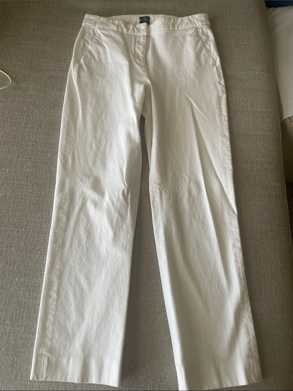 J. Crew White Straight Chinos Size 8 Tall